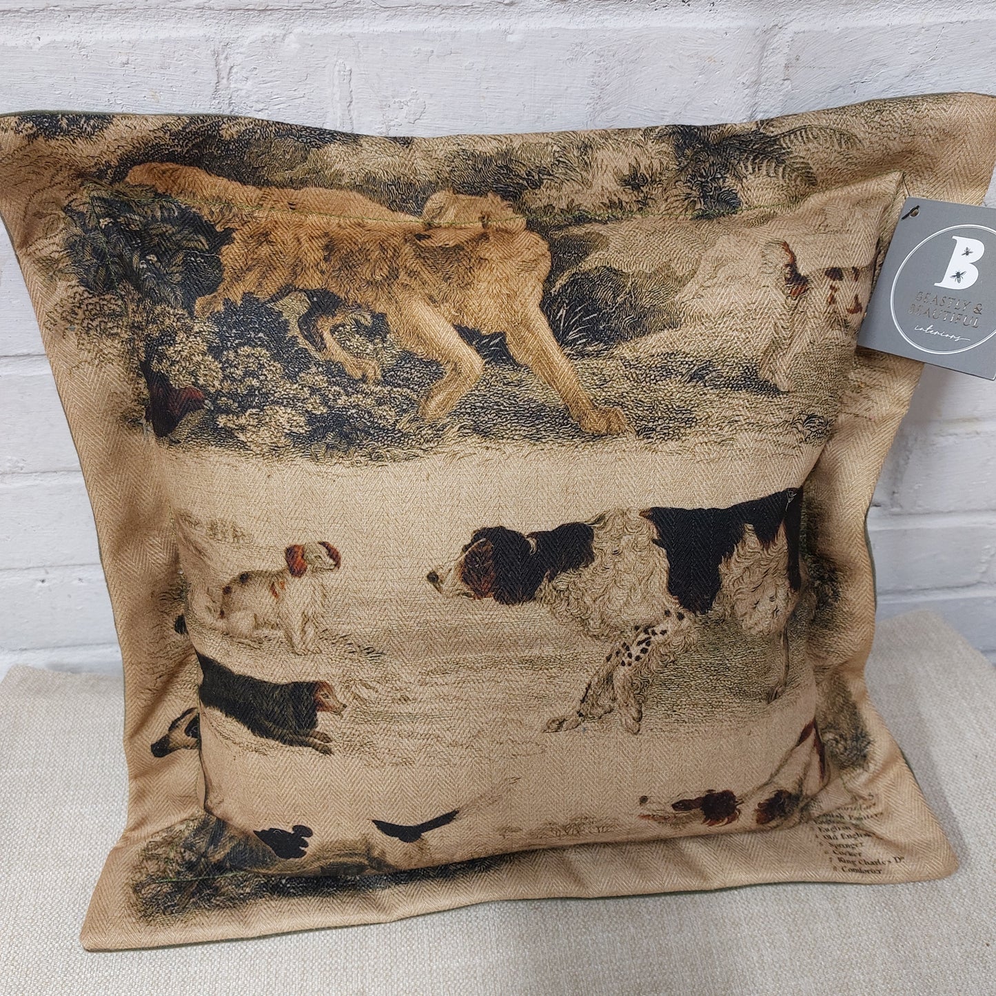 Working dog / gun dog Cushion Cover – Dog Portrait Pillow (pad sold separately) 43x43cm 17"