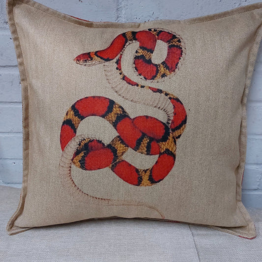 Scarlet snake Cushion C (pad sold separately) 43x43cm 17"