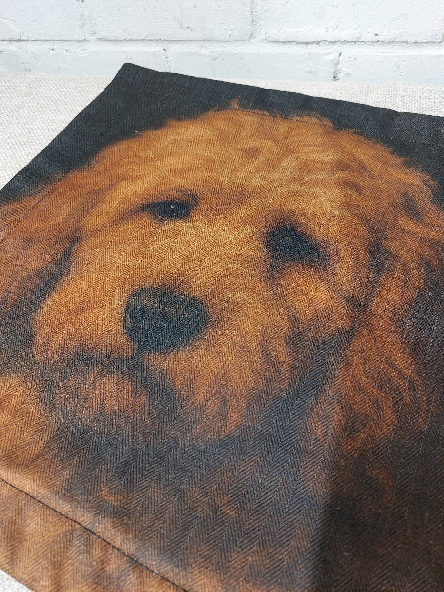 Cockapoo Cushion Cover – Dog Portrait Pillow (pad sold separately) 40x40cm 16"