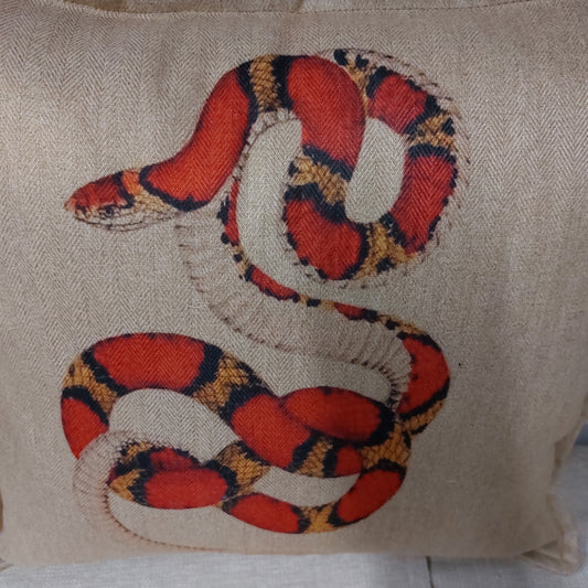 Scarlet snake Cushion C (pad sold separately) 43x43cm 17"